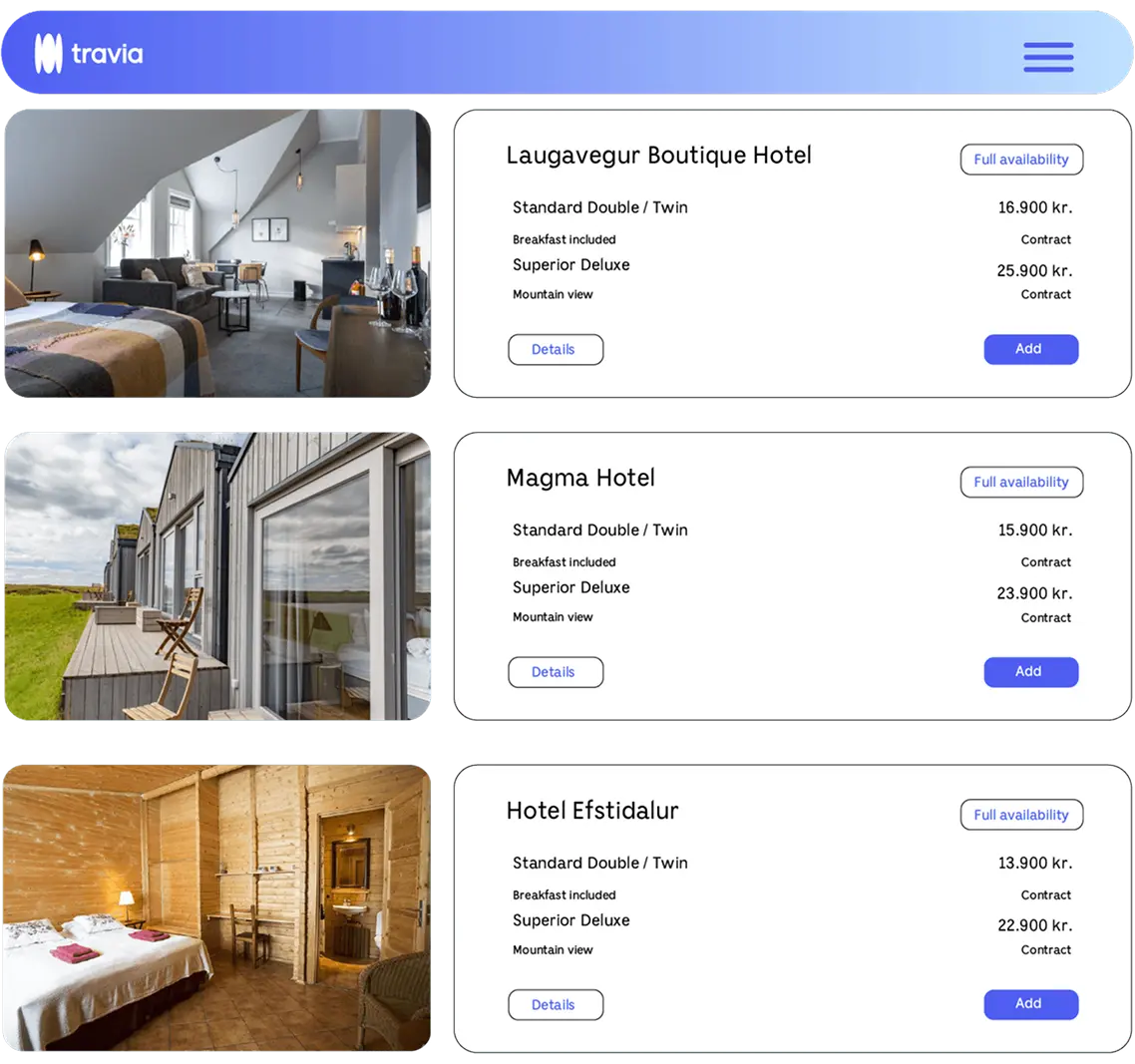 direct booking screenshot