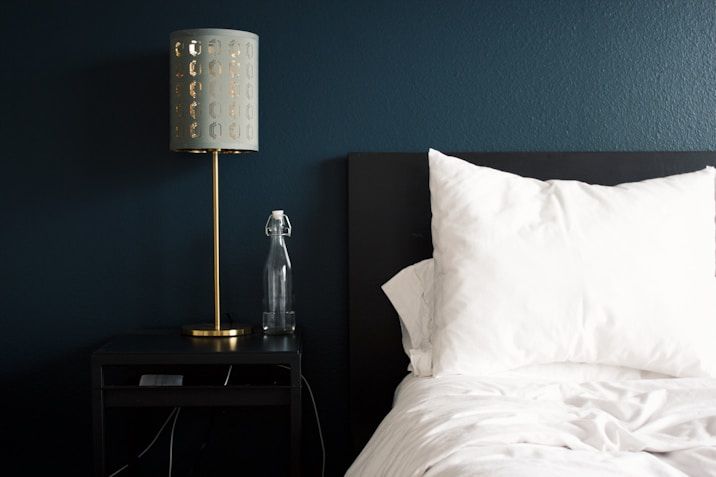 bed in a hotel room